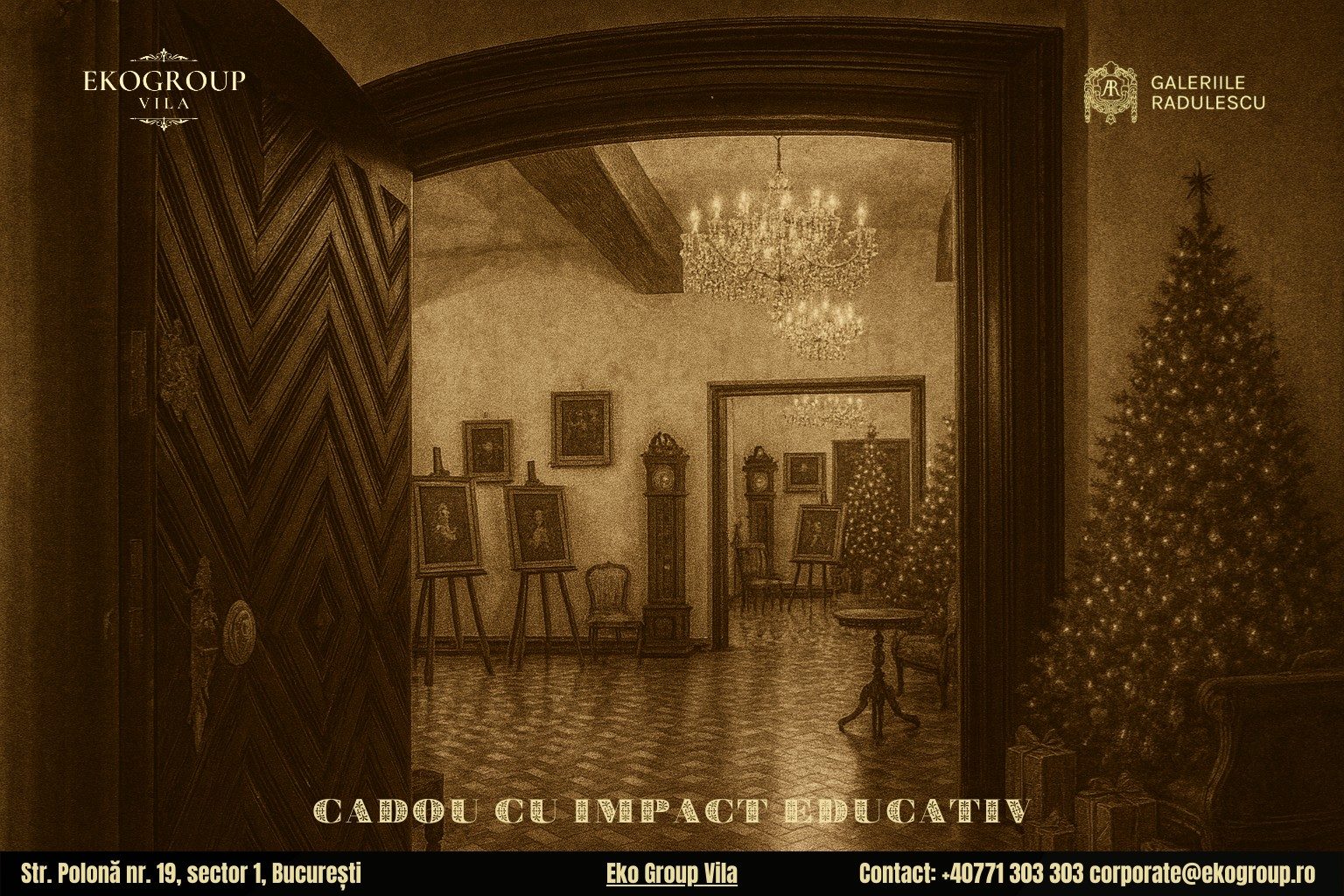 Cadou de Crăciun cu farmec cultural: accesul la expoziția Crăciunul anilor ’30 de la Eko Group Vila 5 Cadou de Crăciun cu farmec cultural: accesul la expoziția Crăciunul anilor ’30 de la Eko Group Vila